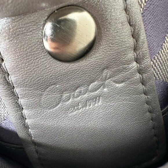 Coach Parker Op Art Lavender and Gray Jacquard Signature Hobo Shoulder Bag - Picture 5 of 15